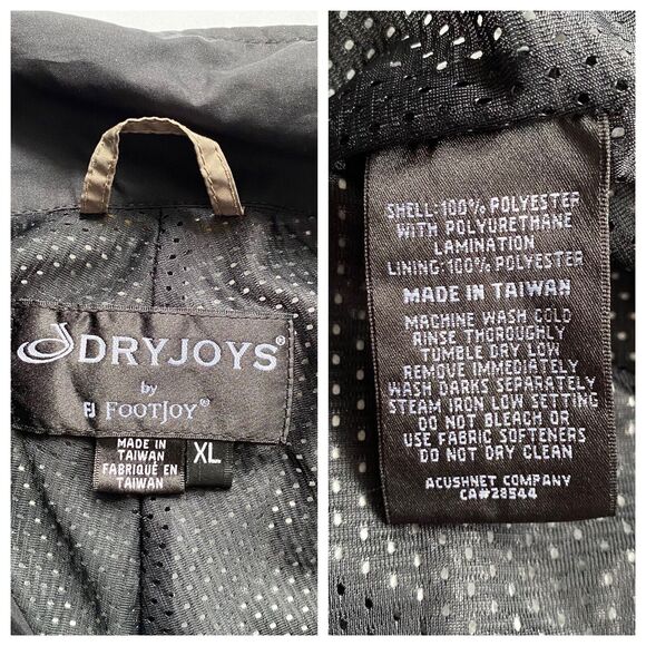 FootJoy Mens Sz XXL Jacket Olive Brown and Black Vented Back Full Zip - Picture 6 of 12